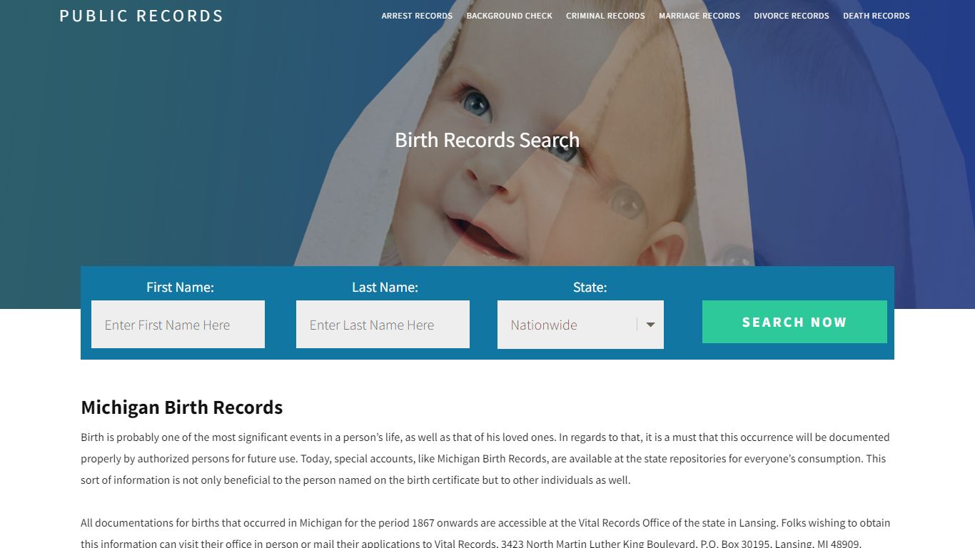 Michigan Birth Records | Enter Name and Search. 14Days Free